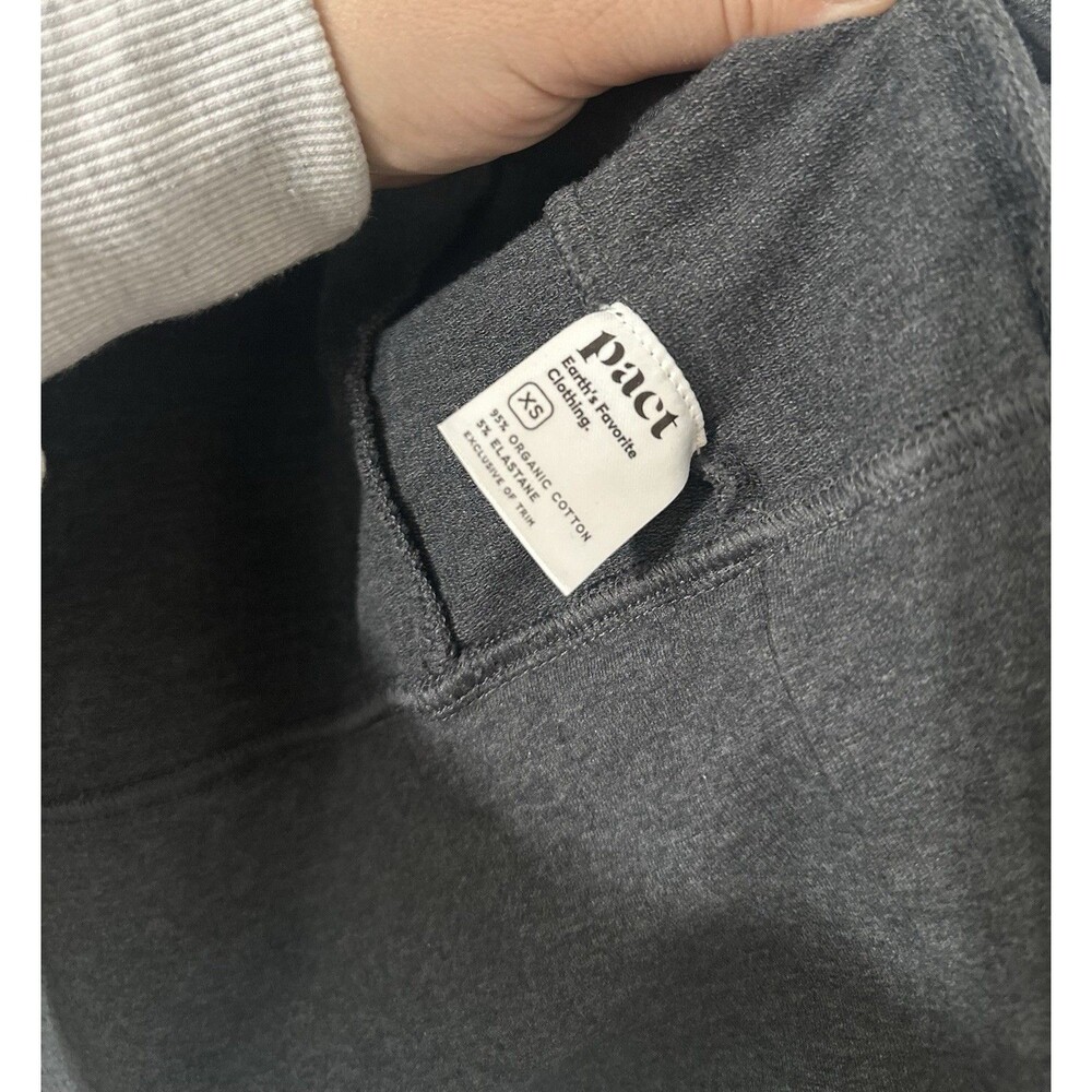 Pact Women’s Organic Cotton Zip Up Hoodie Jacket Thumb Holes Grey XS - Picture 6 of 7